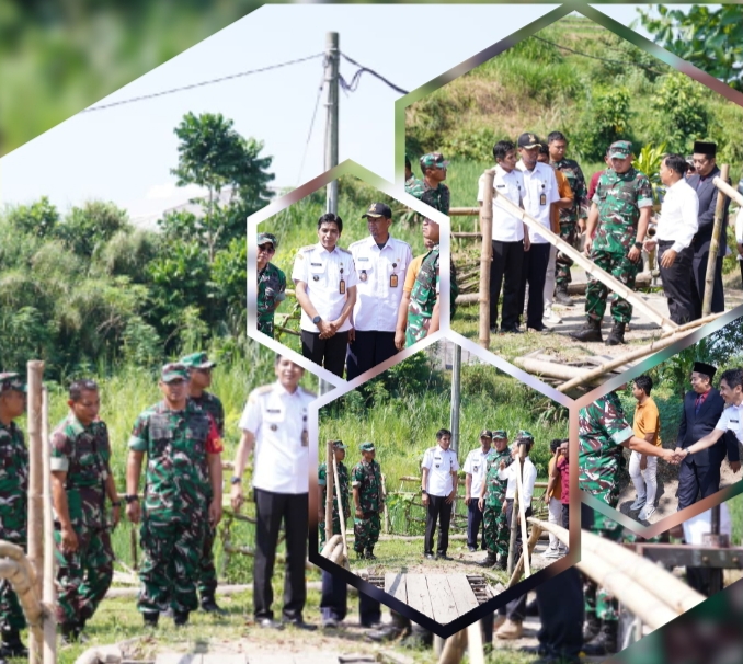 Danrem 081/DSJ Di Dampingi Dandim 0808/Blitar, Tinjau Lokasi Jembatan Garuda Perintis Yang Akan Dibangun