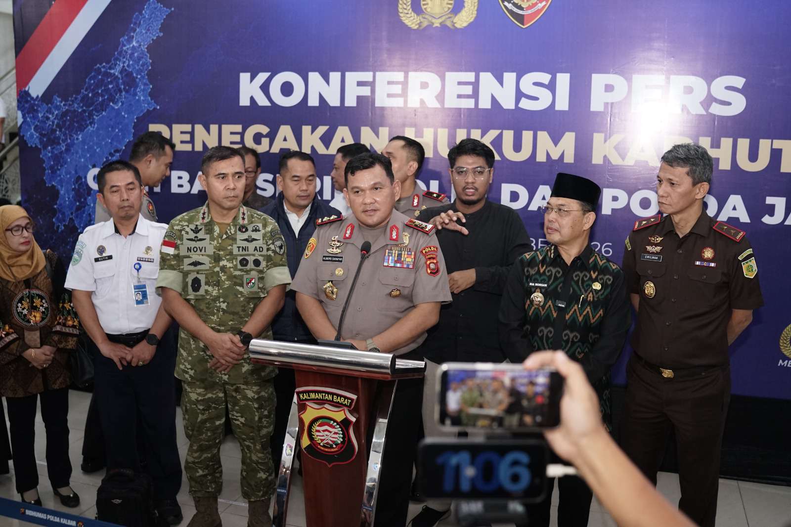Konferensi Pers Penegakkan Hukum Karhutla, Polda Kalbar tangani 68 Kasus Perorangan dan 33 Kasus Korporasi